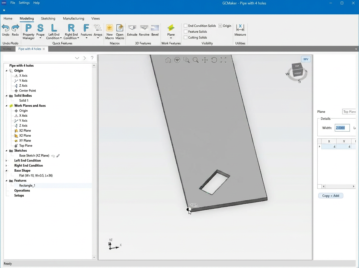 GCmaker Rectangular Cutouts Feature